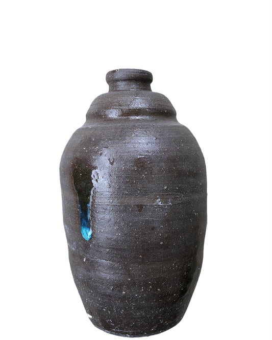Turquoise black vase I